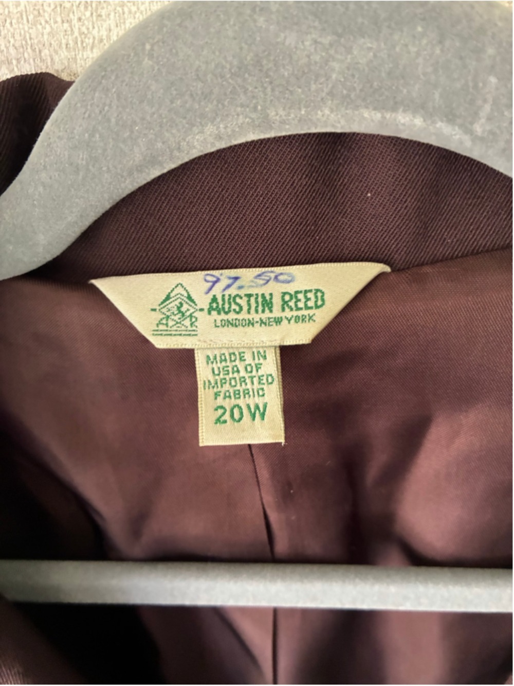 Austin Reed Brown Worsted Wool Blazer Women's 20W - Picture 2 of 6